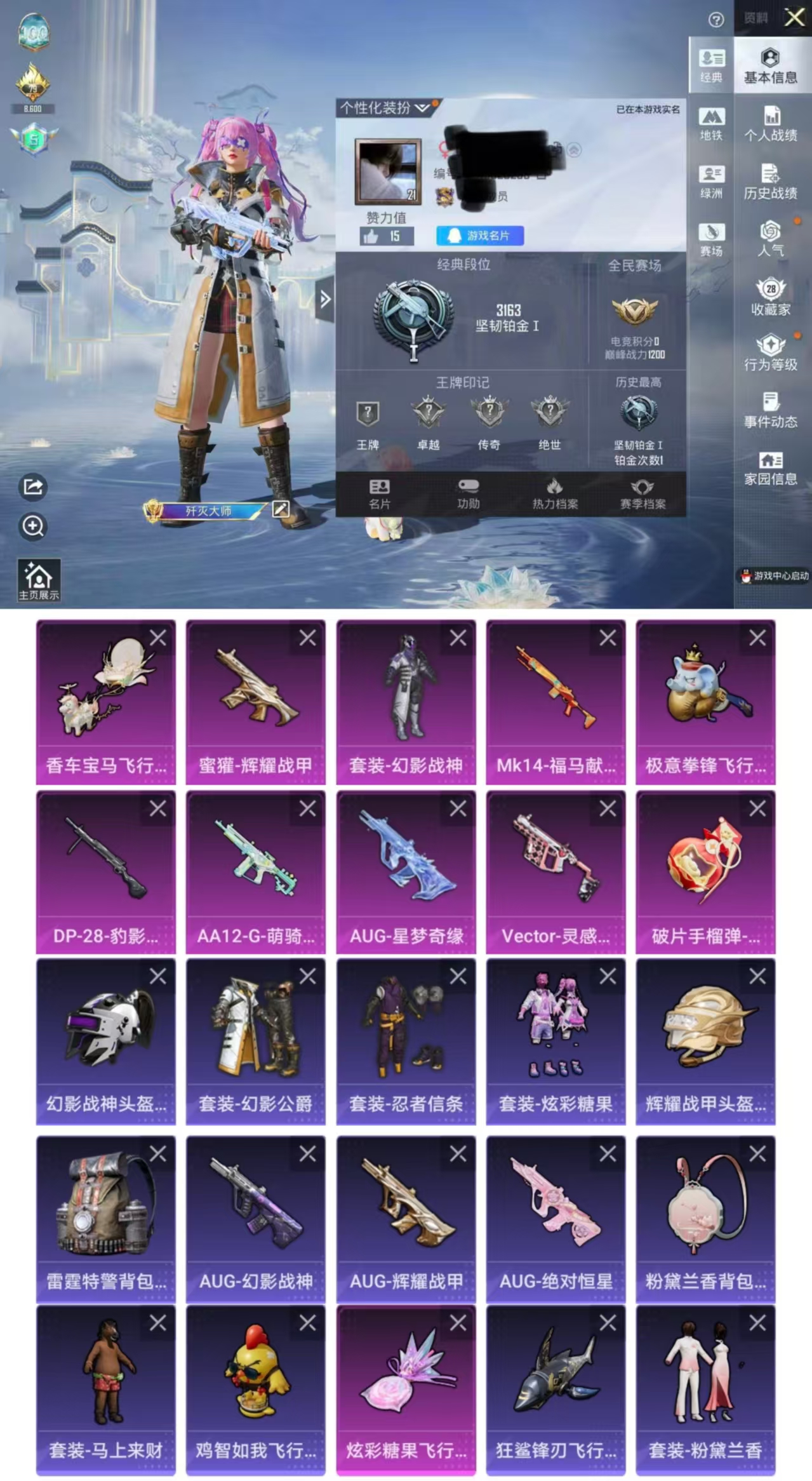 和平精英账号苹果QQDYH18086【AUG-星梦奇缘[3级]1粉装-7特效枪 忍者信条】苹果手Q-1粉装-7特效枪-2