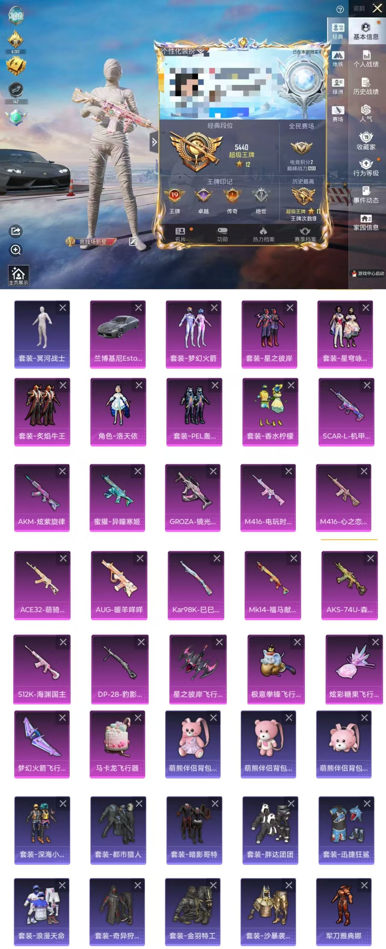 和平精英账号苹果QQDYH18093【身法号1载具-7粉装-13特效枪 木乃伊 梦幻火箭 洛天依 深海小丑鱼 都市猎人 