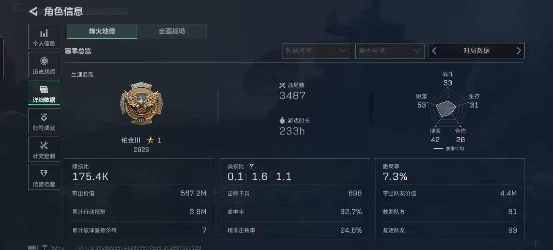 SJZQM4194400三角洲行动账号详情图6 SJZQM4194400三角洲行动账号详情图6
